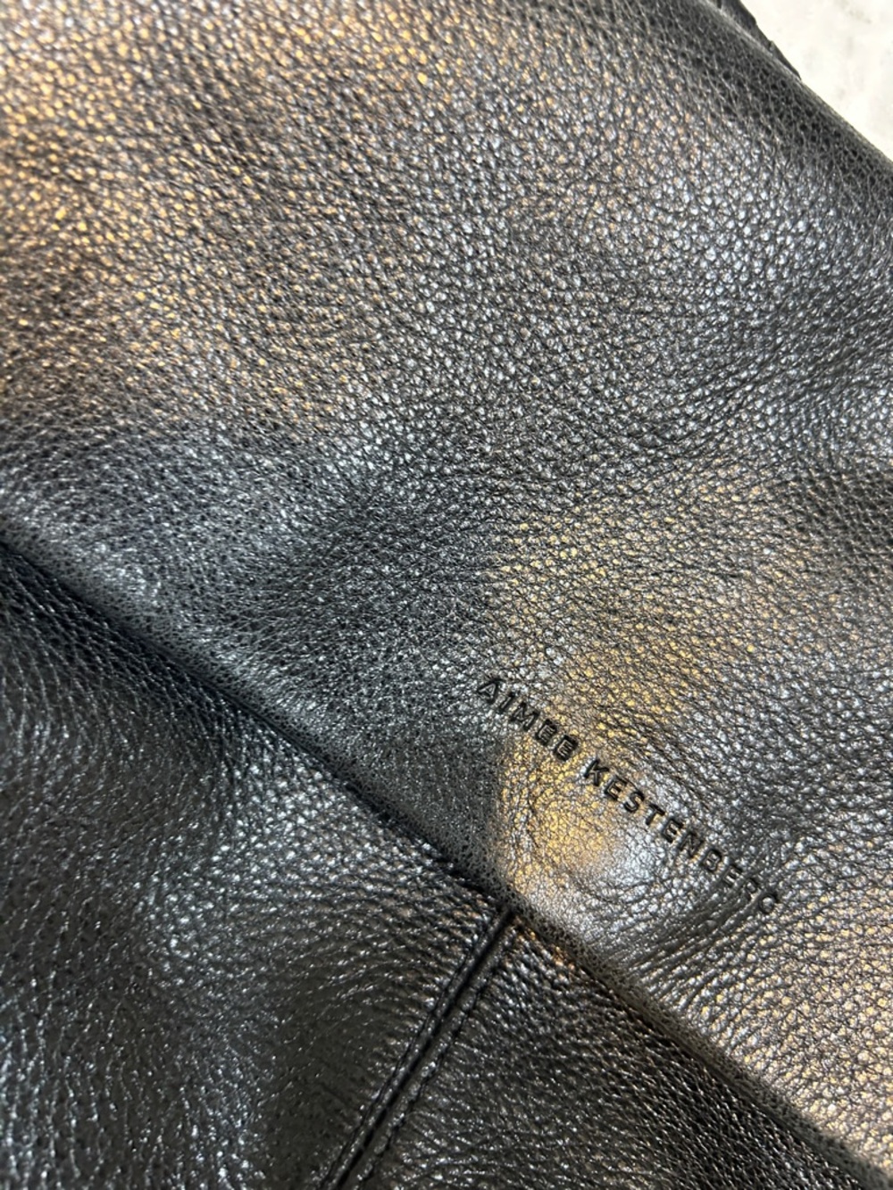 Aimee Kestenberg Black Pebbled Leather Shoulder Bag - Picture 3 of 16